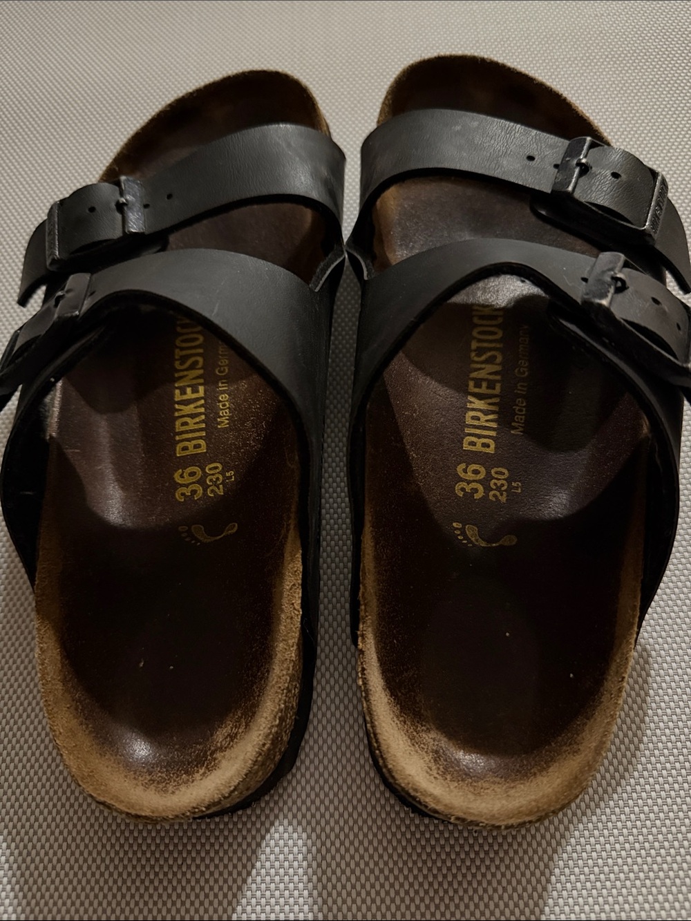Birkenstock Men's Black Arizona Double Strap Sandals